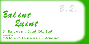 balint quint business card